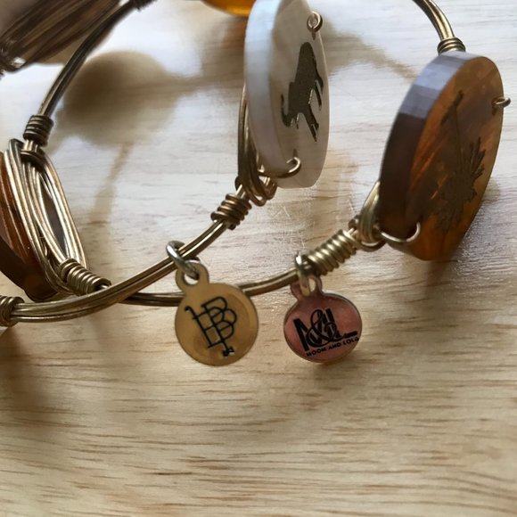 Bourbon & Bowties / Moon And Lola Tortoise Palm & Elephant Bangle Bracelets 🌴🐘 - Picture 6 of 9